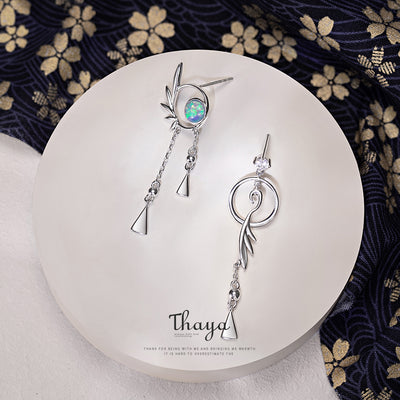 Aretes de Fuego Garza Azul para Mujer - Image 9