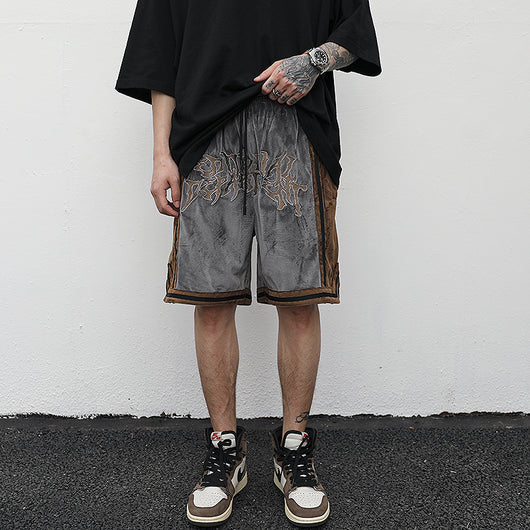 Shorts de Terciopelo con Detalles Bordados - Image 8