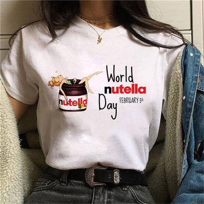 Playera Manga Corta Estampado Cacahuate Kawaii para Mujer - Image 8
