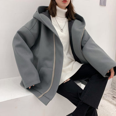 Abrigo de Lana Corto Versátil para Otoño e Invierno - Image 13