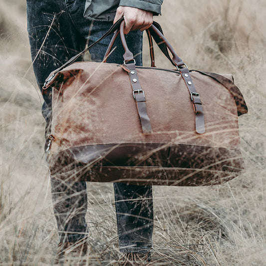 Bolsa de Lona para Viajes y Gimnasio - Equipaje Versátil para Hombre