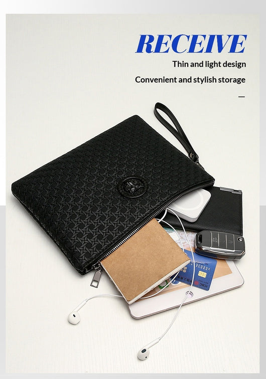 Clutch Personalizado de Textura Tejida con Diseño Minimalista y Gran Capacidad - Image 25
