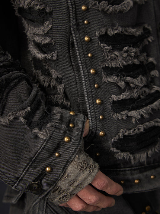 Chaqueta Denim Acolchada con Remaches y Hombros Reforzados - Image 13