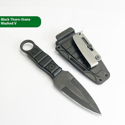 Cuchillo de Campamento Portátil de Alta Dureza con Hoja Recta - Image 10