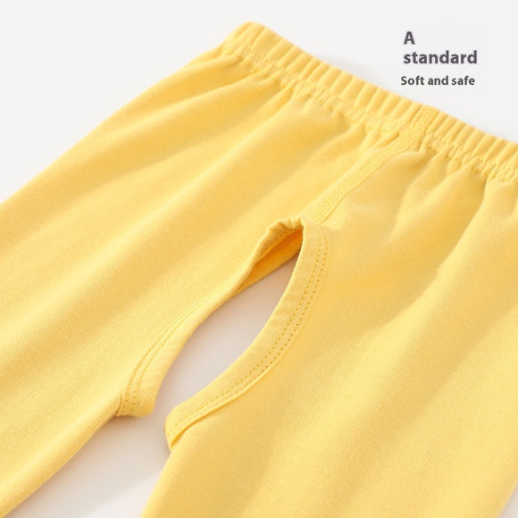 Pantalones de Algodón Puro con Abertura Frontal para Bebé Niño