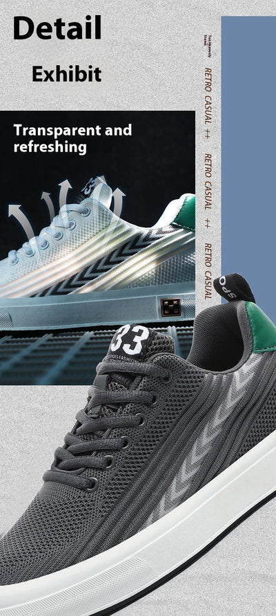 Zapatillas Deportivas Tejidas con Alzas Invisibles para Hombre - Image 22