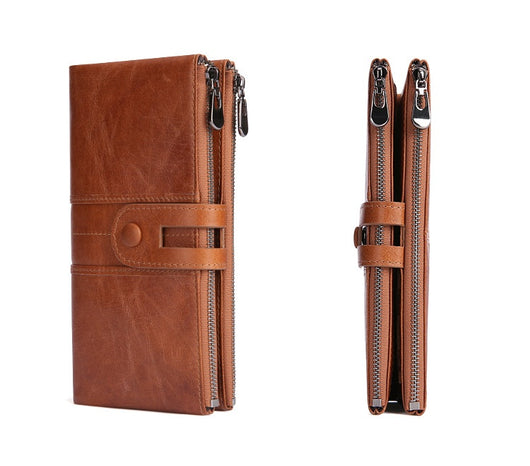 Cartera Larga de Cuero para Mujer Estilo Retro con Protección RFID - Image 21