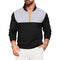 Suéter Deportivo Hombre Media Cremallera Bloques de Color Cuello Alto Manga Larga