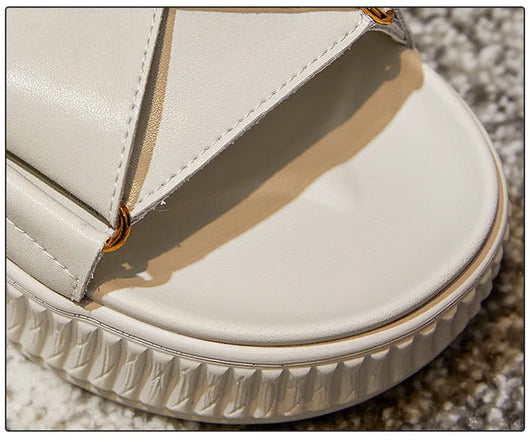 Sandalias Planas de Cuero con Plataforma para Mujer - Image 11
