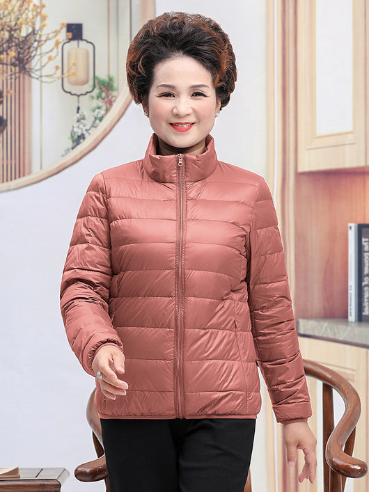 Chaqueta Corta de Plumón de Pato Blanco para Mujer - Abrigo Elegante y Ligero - Image 25