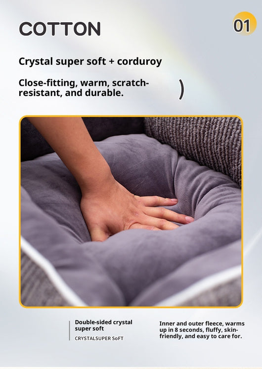 Sofá Cama Felpa para Mascotas Pequeñas y Medianas - Image 9