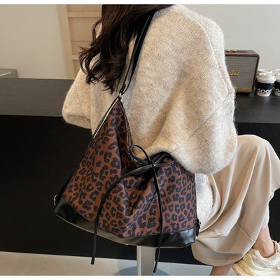 Mochila de Moda con Estampado Leopardo de Gran Capacidad Multiusos - Image 19