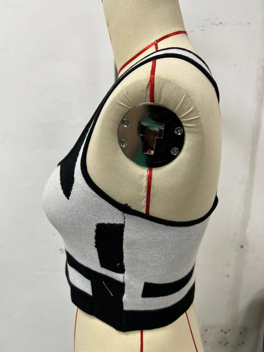Blusa Escotada Contraste de Colores para Primavera y Verano - Image 32