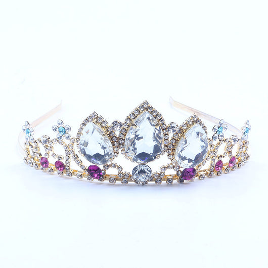 Corona de Novia Estilo Europeo con Cristales Brillantes - Image 7