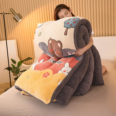 Edredón Térmico Reversible de Lana Polar Gruesa para Invierno - Image 8