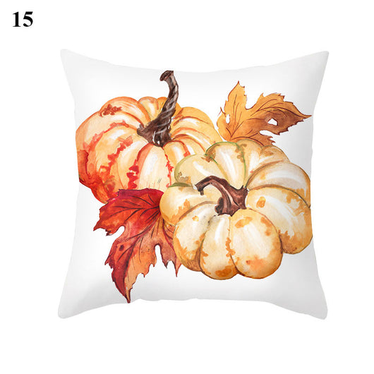 Funda de Almohada Estampado Arce y Calabaza Thanksgiving con Tela Melocotón - Image 29