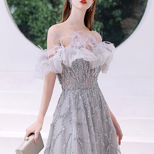 Vestido Elegante de Hombro Descubierto para Dama - Image 3