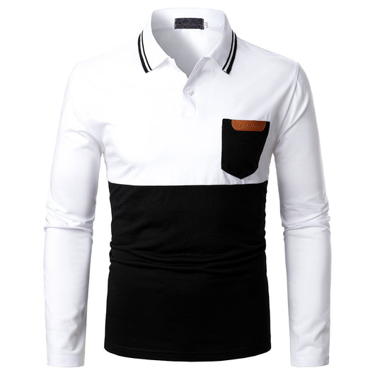 Polo de Hombre con Costura Bicolor en Cuero Premium - Image 8