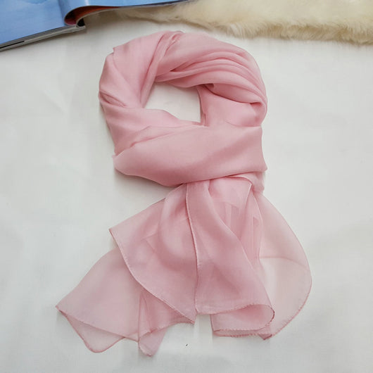 Pañuelo de Seda Elegante Liso para Mujer - Todas las Estaciones - Image 10