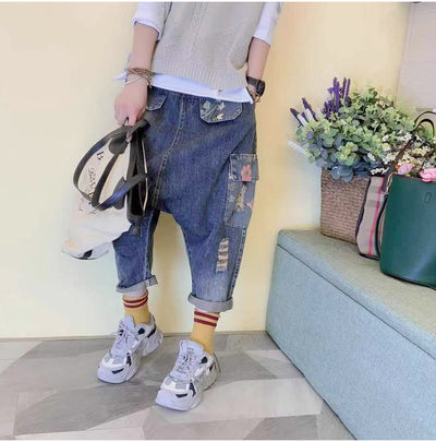 Pantalón Holgado de Talle Alto con Bolsillos Múltiples para Tallas Grandes - Image 4