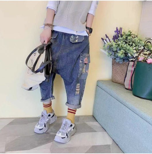 Pantalón Holgado de Talle Alto con Bolsillos Múltiples para Tallas Grandes - Image 4