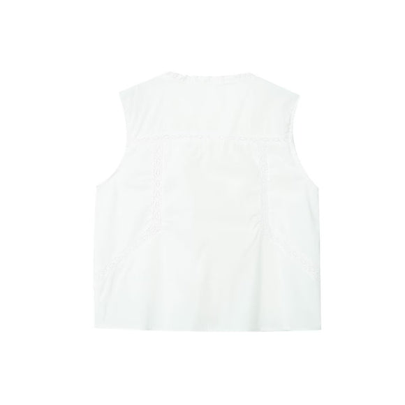 Blusa Sin Mangas Elegante Diseño Europeo Versátil