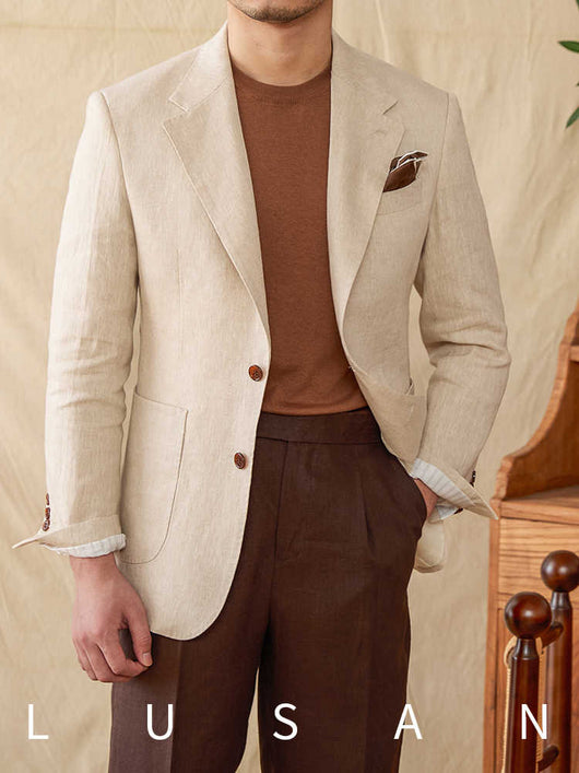 Saco de Lino Semiforro Casual para Hombre - Image 4