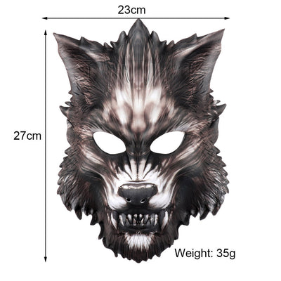 Máscara de Lobo Animal Semirrostro Carnaval Mascarada EVA - Image 3