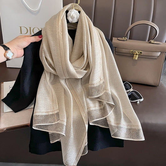 Chal de Seda Ligero para Mujer - Elegancia Sofisticada de Largo Extendido - Image 9