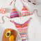 Bikini Triangular Estampado con Cintura Ajustable