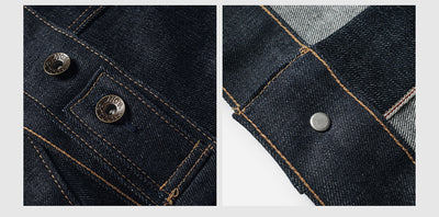 Chaqueta Casual de Mezclilla Raw Wash Multiuso para Hombre - Image 7