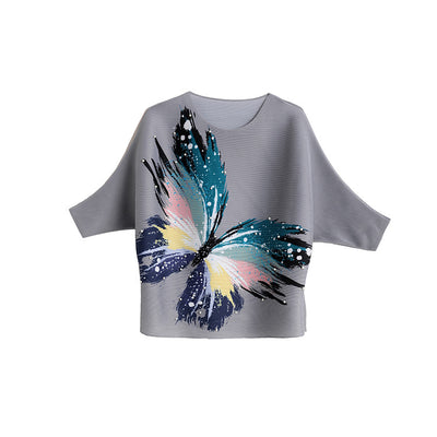 Blusa Estival con Estampado de Mariposas - Camiseta Suelta y Cómoda - Image 16