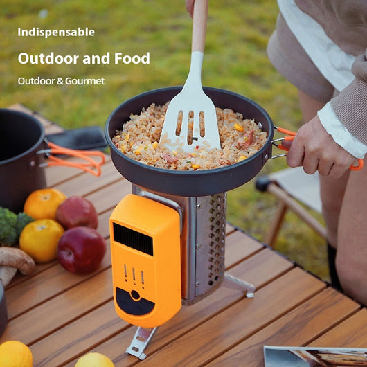 Estufa Portátil de Leña con Generador Térmico para Camping y Asados - Image 3
