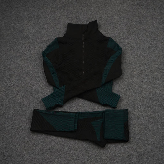 Conjunto Deportivo de 3 Piezas Yoga Fitness con Tela Elástica - Image 6