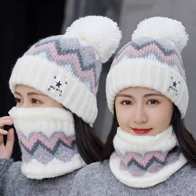 Gorro Tejido Grueso con Pompón de Terciopelo - Protección Auditiva y Calidez - Image 9