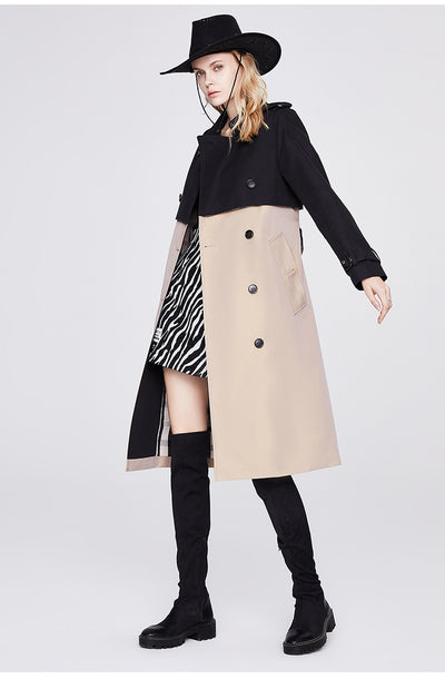 Abrigo Trench Urbano Doble Botonadura con Cordones para Mujer - Estilo Otoño - Image 4