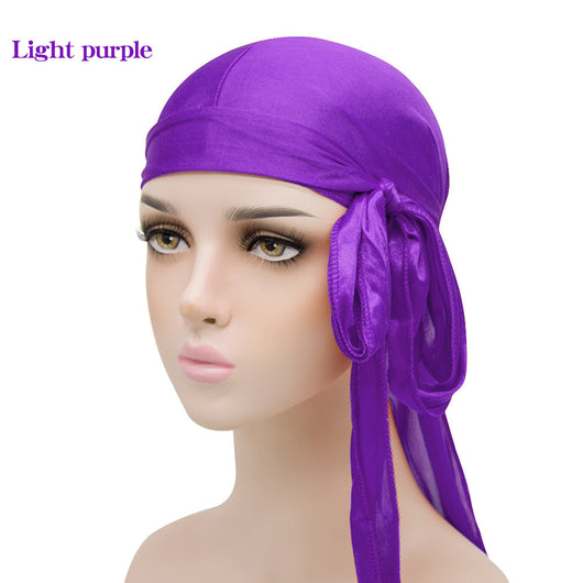 Turbante Pirata de Seda Sintética con Cola Larga - Image 51