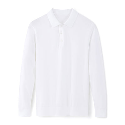 Camiseta Manga Larga de Seda Morera para Hombre - Básico Liso - Image 7