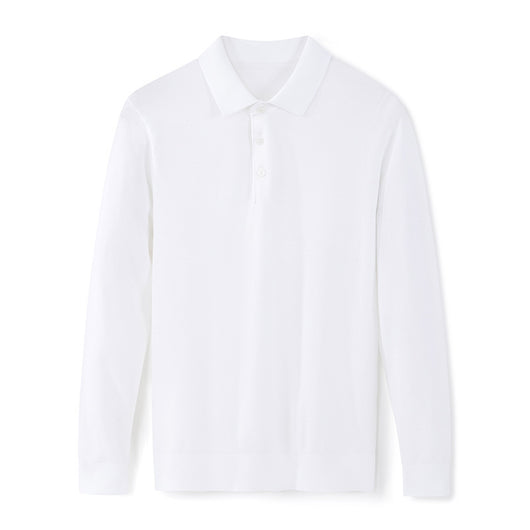 Camiseta Manga Larga de Seda Morera para Hombre - Básico Liso - Image 7