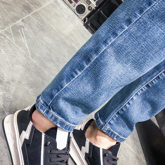 Pantalones Denim Slim Stretch Estilo Coreano para Hombre - Verano Casual - Image 7