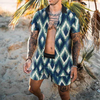 Camisa Suelta Retro para Hombre - Estilo Personalidad Playa Manga Corta - Image 5