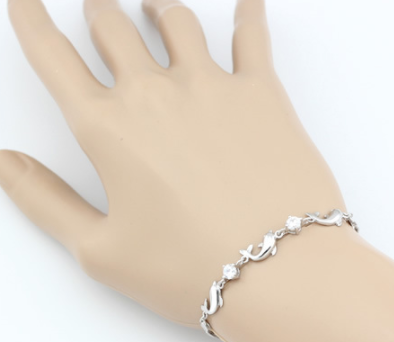 Pulsera de Plata Esterlina 925 con Delfín y Amatista para Mujer - Image 10