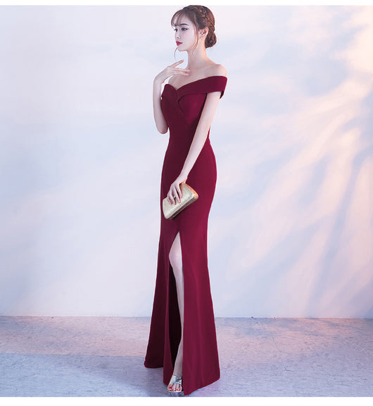 Vestido de Fiesta Elegante con Hombros Descubiertos y Falda Sirena - Image 28