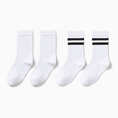 Calcetines Deportivos Blancos Tubo Medio para Niños y Niñas - Image 7