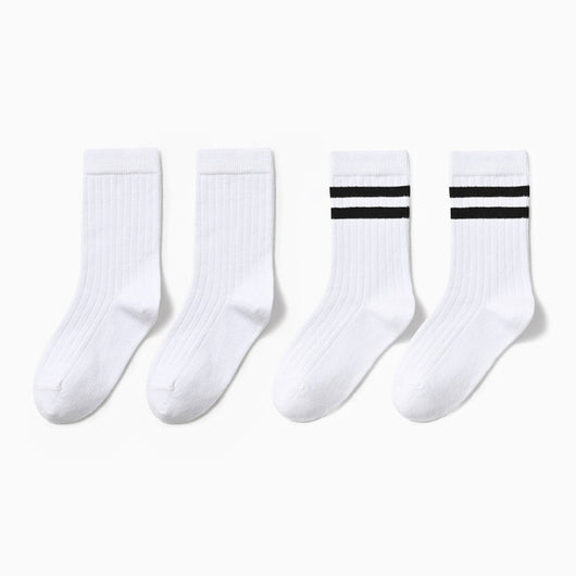 Calcetines Deportivos Blancos Tubo Medio para Niños y Niñas - Image 7