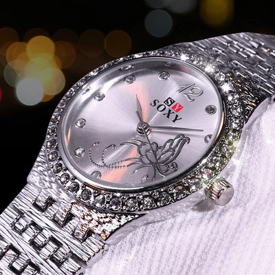 Reloj para Dama Casual con Diseño de Flores y Mariposas - Image 9