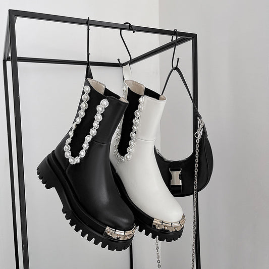 Botas Martin de Cuero Genuino con Tacón Reforzado y Detalles Artesanales - Image 2