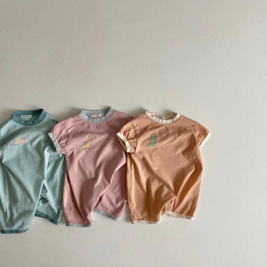 Body Dinosaurio de Algodón para Bebé - Manga Corta Casual - Image 5