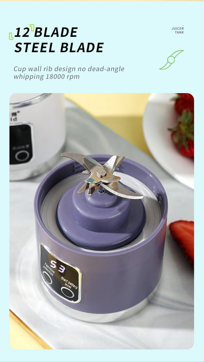Exprimidor Portátil Recargable - Vaso Multifuncional para Jugos Frescos - Image 12