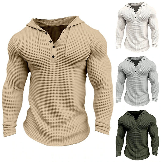 Sudadera Casual Hombre Cuello Alto Manga Larga Slim Fit Cómoda